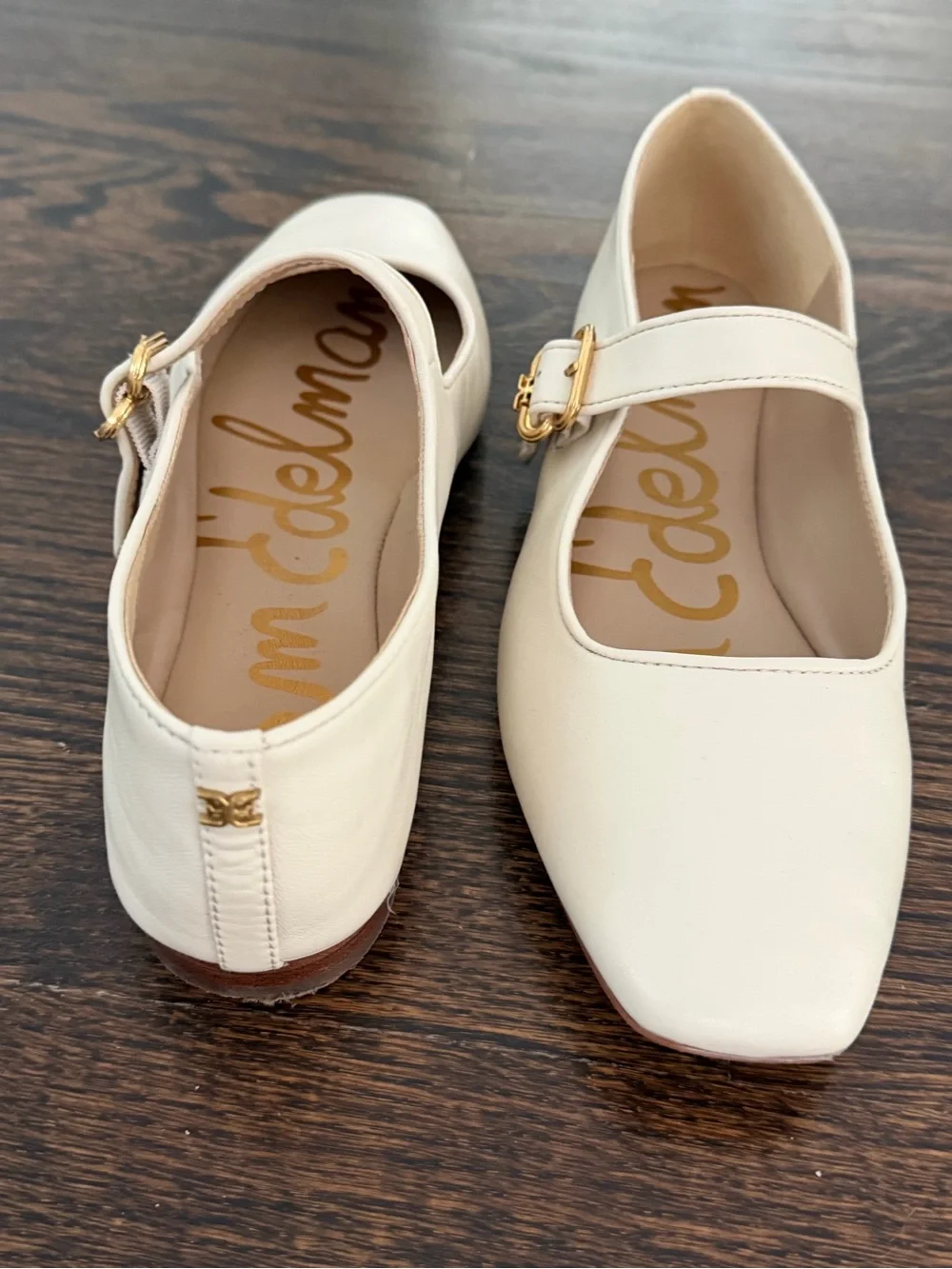 Sam Edelman Michaela Mary Jane Flats with Gold Buckles